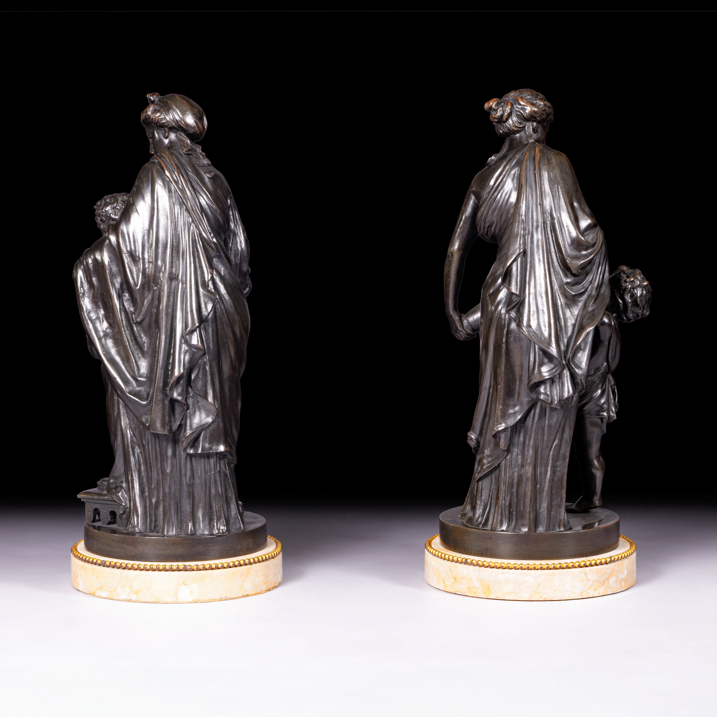 PAIR OF CLASSICAL BRONZES BY LOUIS SAUVAGEAU - REF No. 1076