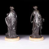 PAIR OF CLASSICAL BRONZES BY LOUIS SAUVAGEAU - REF No. 1076