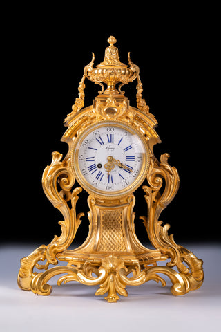 FRENCH CLOCK GARNITURE BY PROSPER ROUSSEL OF PARIS - REF No. 104