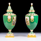 ROYAL WORCESTER VAESES PAINTED BY H. DAVIS - REF No. 1073