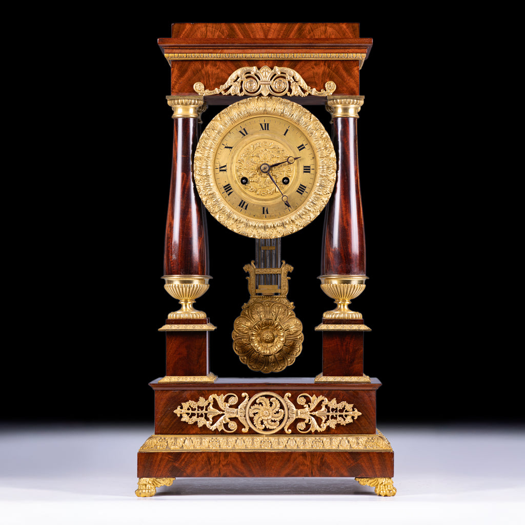 EARLY 19TH CENTURY FRENCH PORTICO CLOCK - REF No. 146