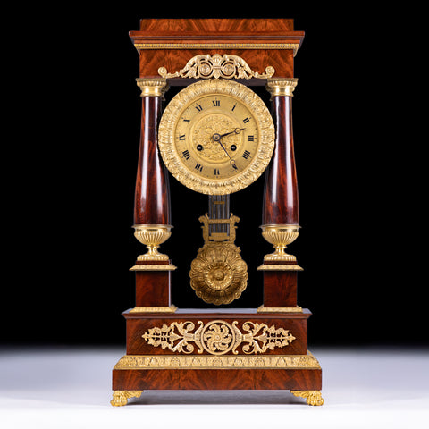 EARLY 19TH CENTURY FRENCH PORTICO CLOCK - REF No. 146