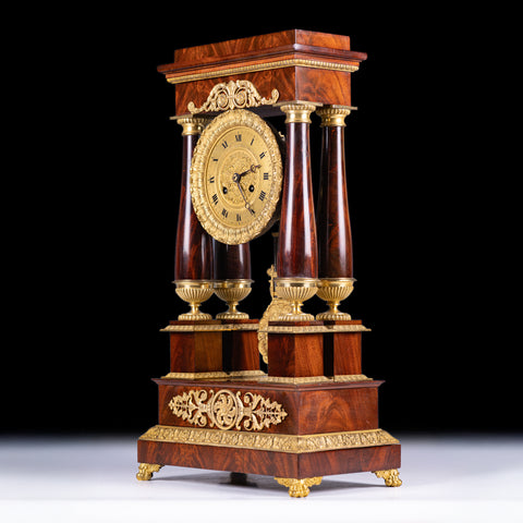 EARLY 19TH CENTURY FRENCH PORTICO CLOCK - REF No. 146
