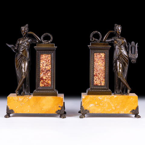 PAIR OF GRAND TOUR BRONZE CLASSICAL FIGURES - REF No. 1072