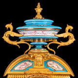 SEVRES STYLE PORCELAIN CLOCK GARNITURE - REF No. 151