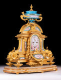 SEVRES STYLE PORCELAIN CLOCK GARNITURE - REF No. 151
