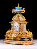 SEVRES STYLE PORCELAIN CLOCK GARNITURE - REF No. 151