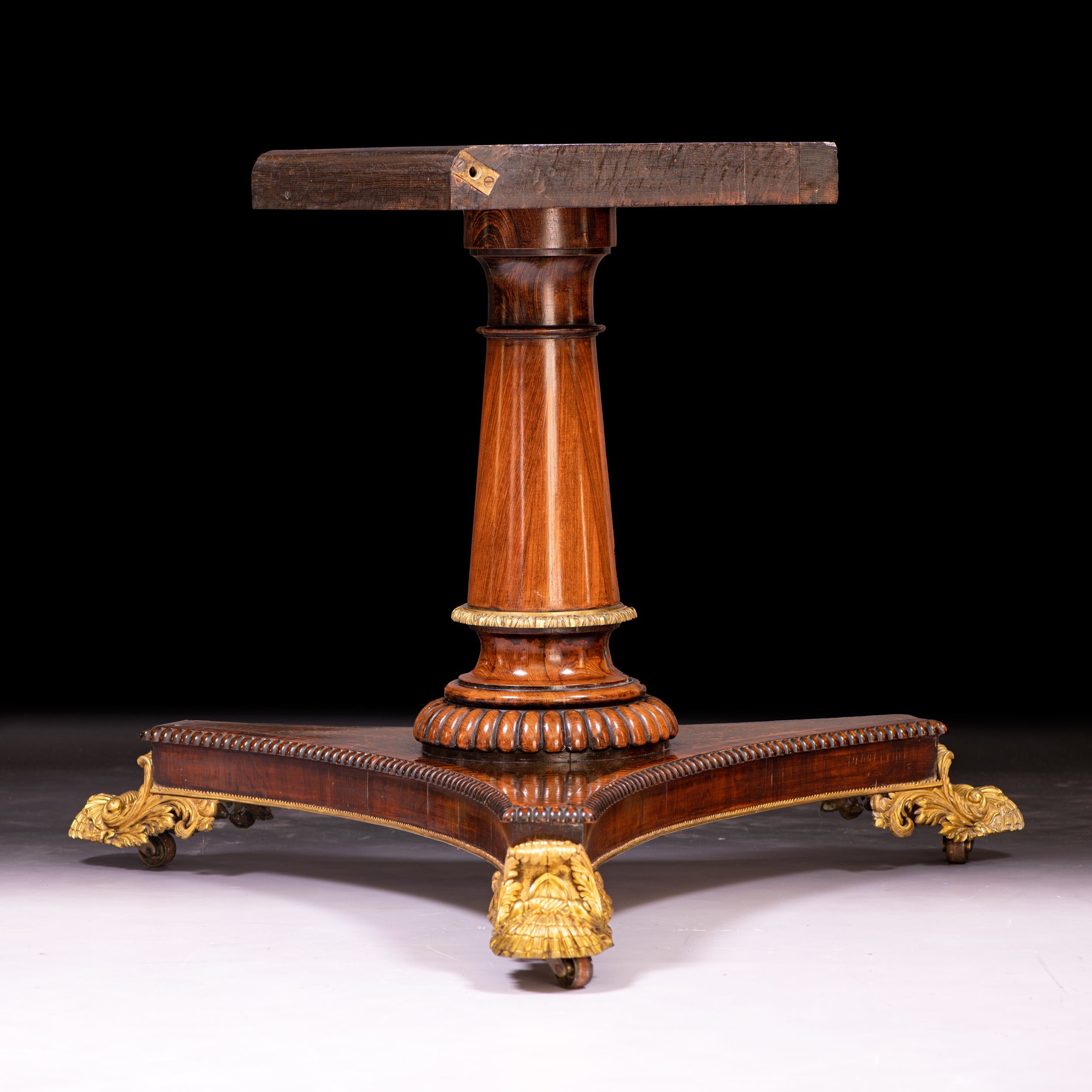 ENGLISH REGENCY BRASS INLAID CENTRE TABLE - REF No. 7068
