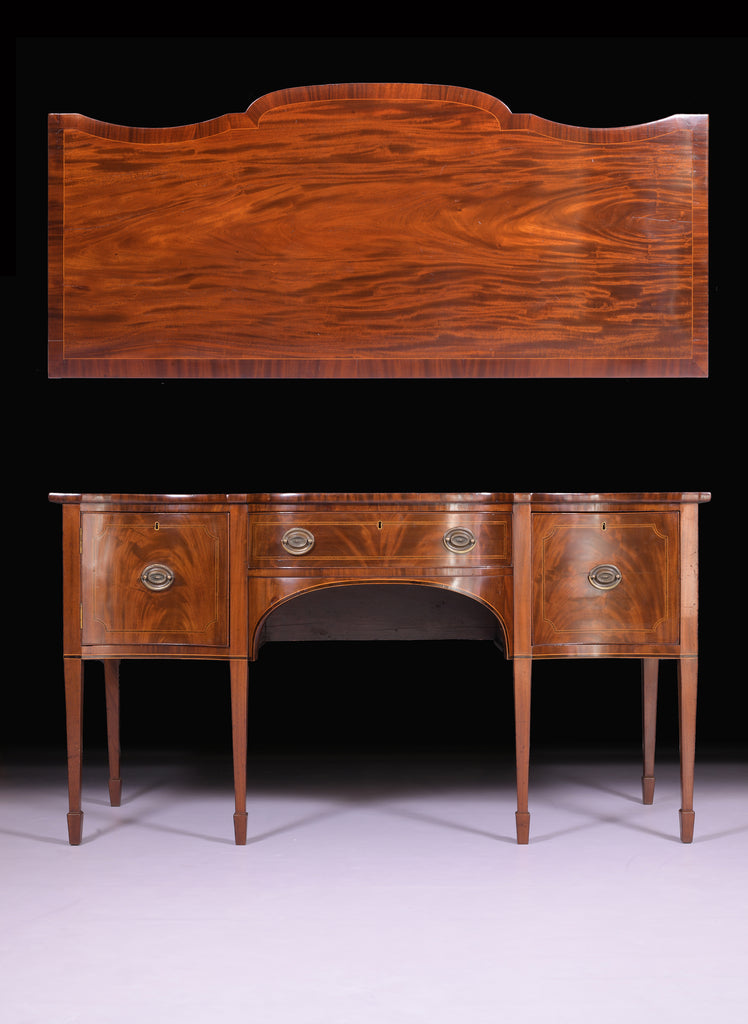 18TH CENTURY GEORGIAN SERPENTINE SHAPED SIDEBOARD - REF No. 5011