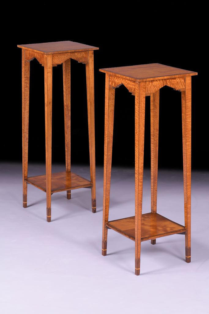 PAIR OF TORCHERS BY JAMES HICKS - REF No. 9070