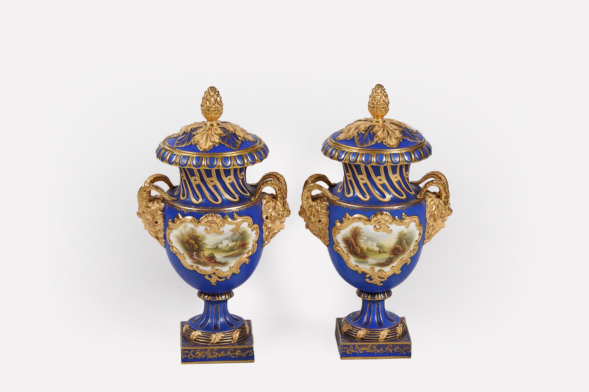 PAIR OF 19TH CENTURY COALPORT VASES - REF No. 169