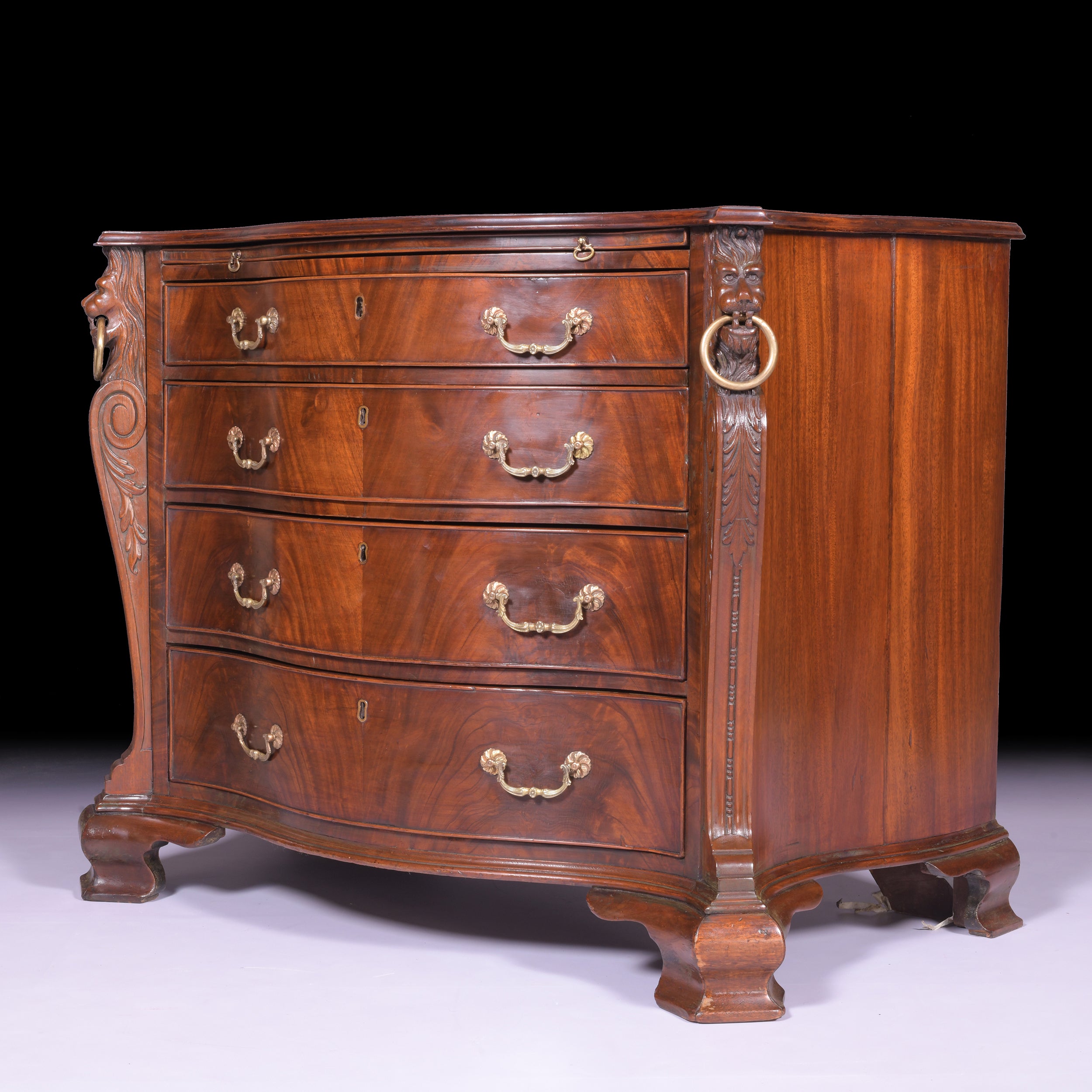 GEORGE II STYLE SERPENTINE COMMODE - REF No. 4050