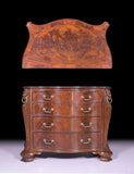 A GEORGE II STYLE MAHOGANY SERPENTINE COMMODE, LATE 19TH CENTURY - REF No. 4050