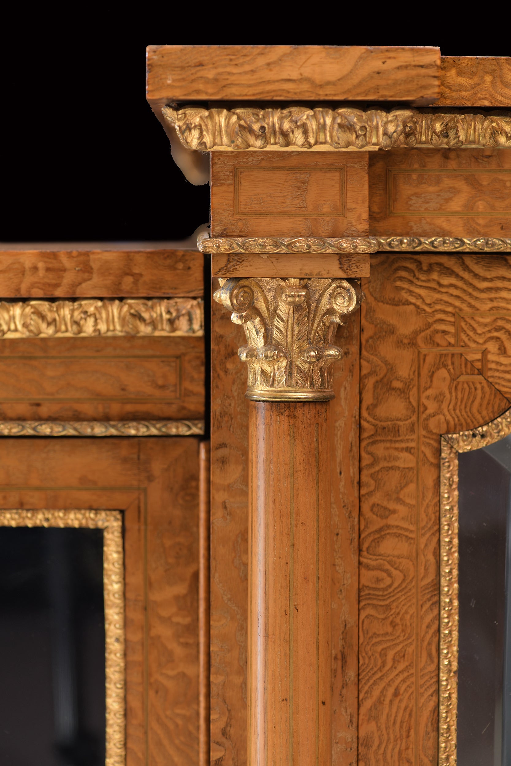 A MAGNIFICENT 19TH CENTURY INLAID AND MAPLE WOOD CREDENZA BY WILKINSONS & SONS, BOND STREET, LONDON - REF No. 4002