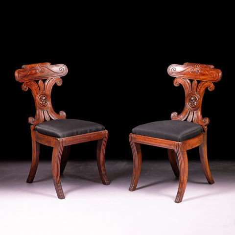 SET OF TEN DINING CHAIRS STAMPED J. HICKS - Ref No. 8009