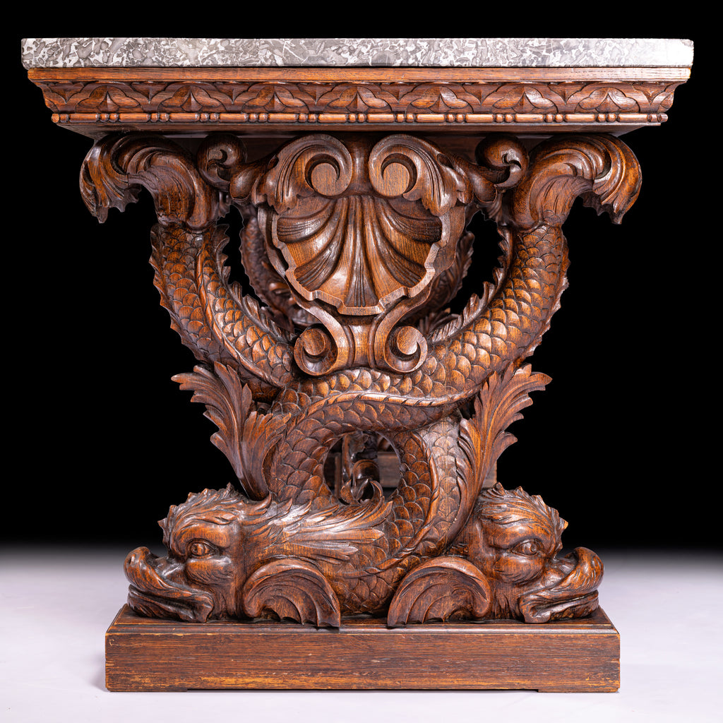 19TH CENTURY IRISH EXHIBITION CONSOLE TABLE BY O`DONNELL OF LIMERICK Connaught Antiques