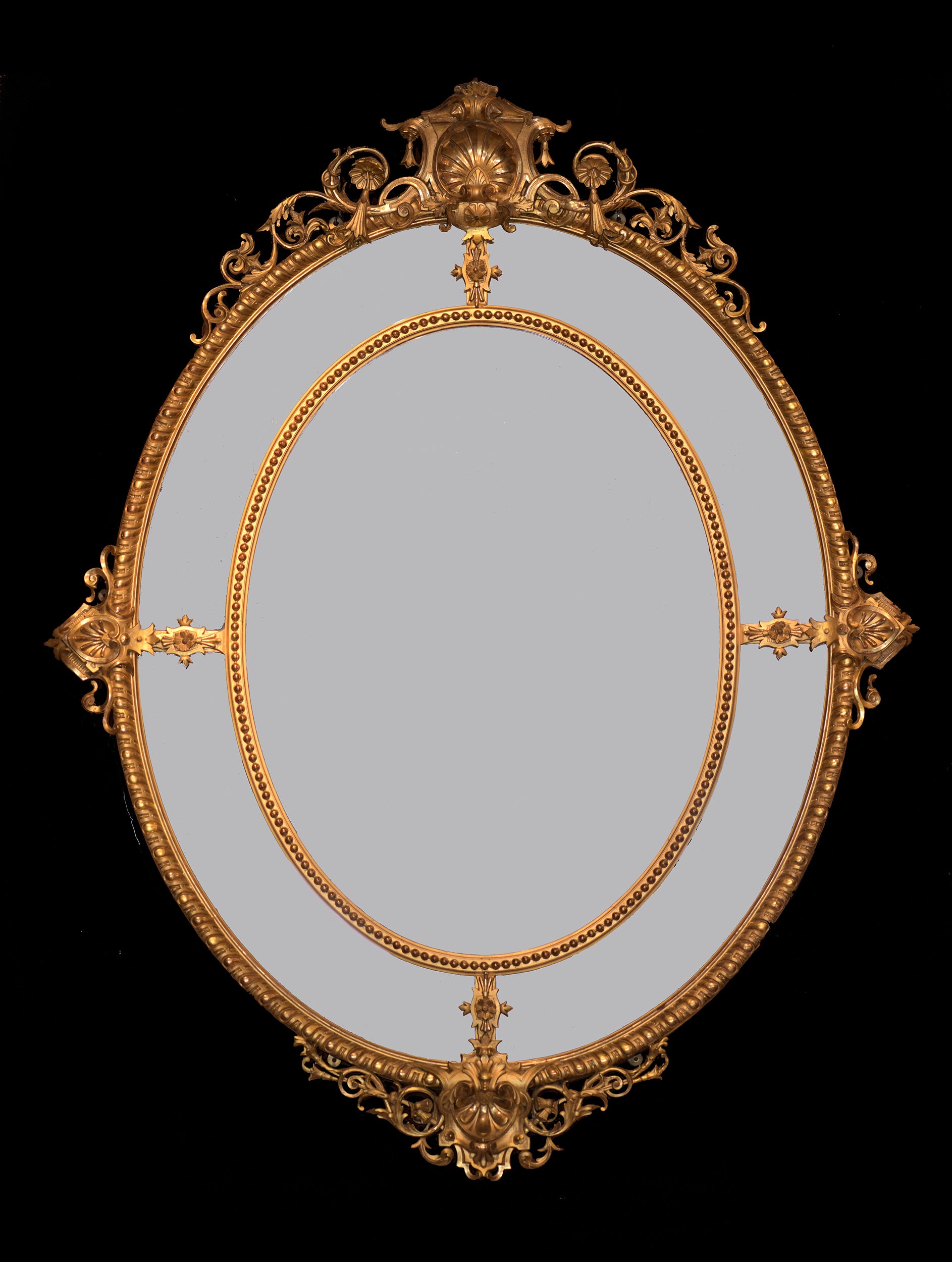 19TH CENTURY FRENCH GILTWOOD WALL MIRROR - REF No. 6016