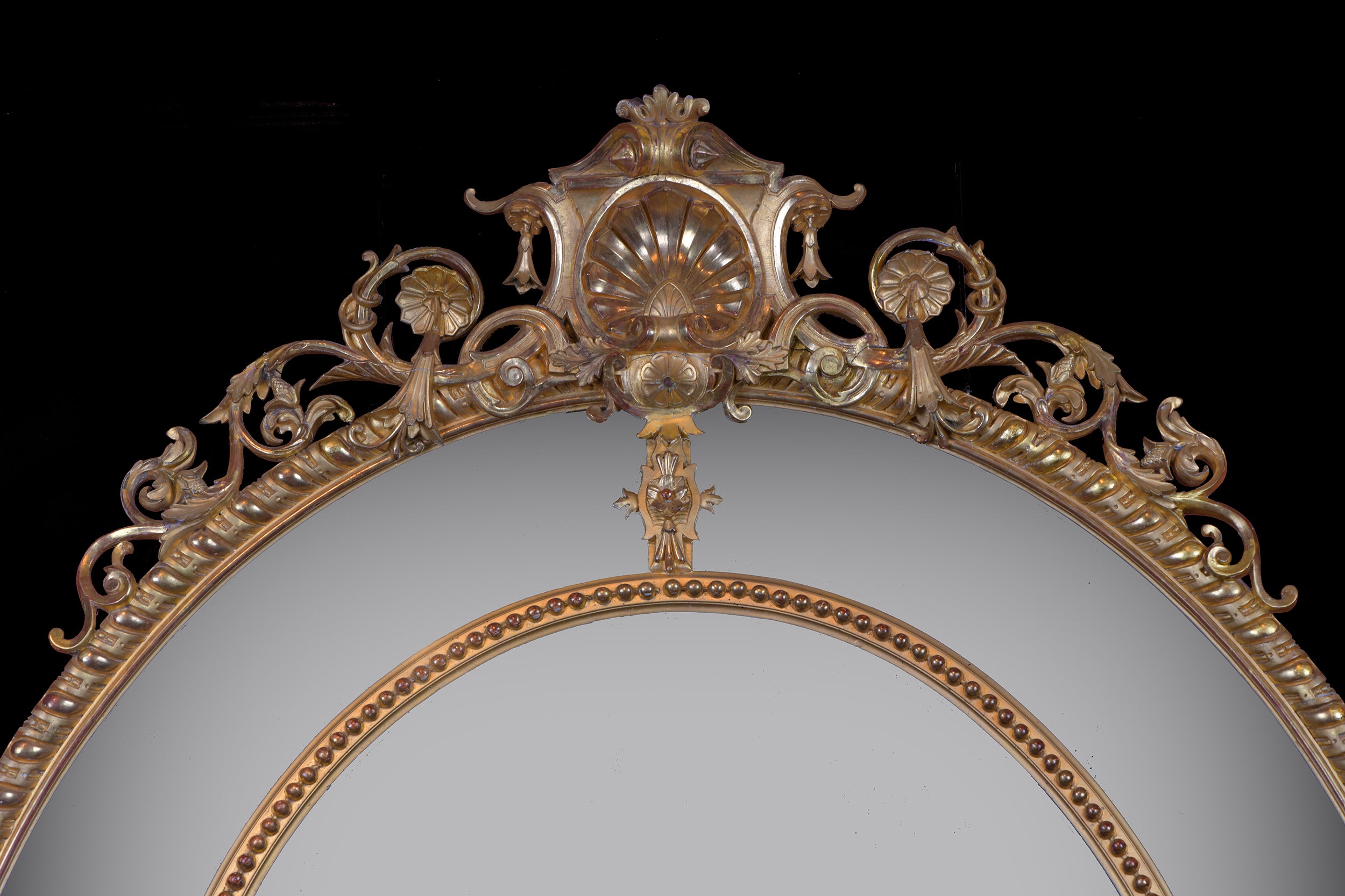 19TH CENTURY FRENCH GILTWOOD WALL MIRROR - REF No. 6016