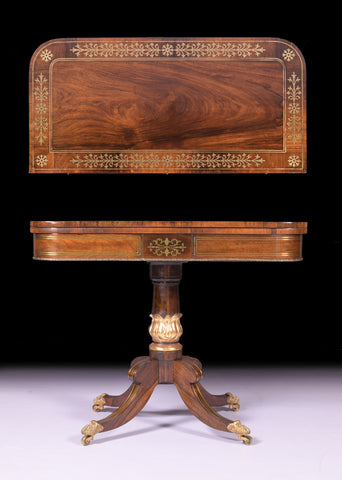 A VERY FINE PAIR OF WILLIAM IV CARD TABLES - REF No. 9005