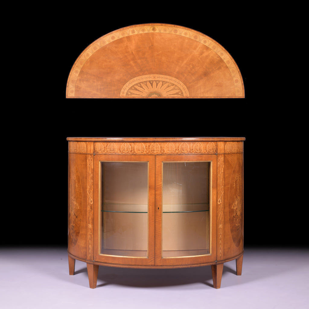 SATINWOOD COMMODE BY J. HICKS OF DUBLIN - REF No. 4032