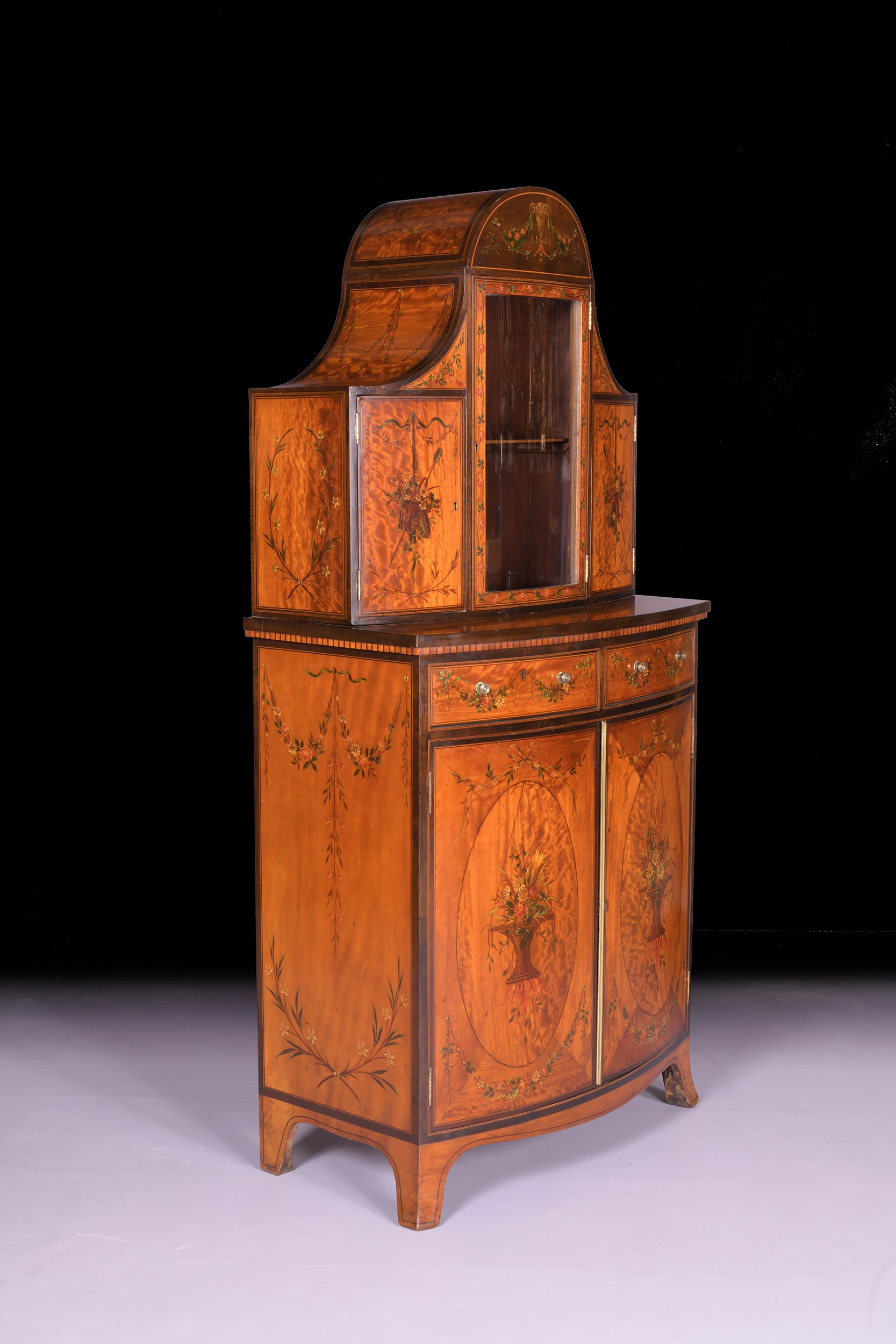 18TH CENTURY SATINWOOD SIDE CABINET - REF No. 4062