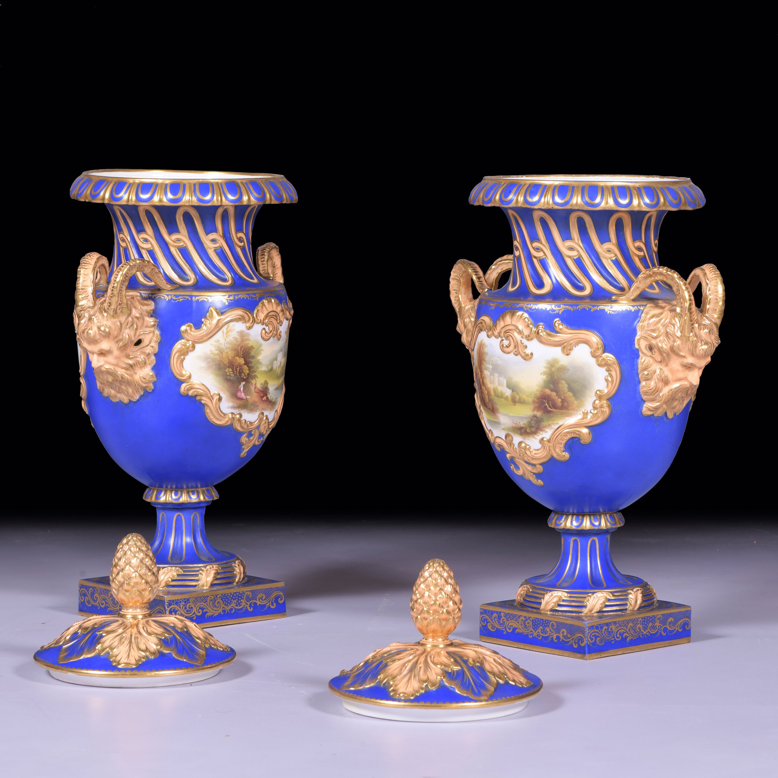 PAIR OF 19TH CENTURY COALPORT VASES - REF No. 169