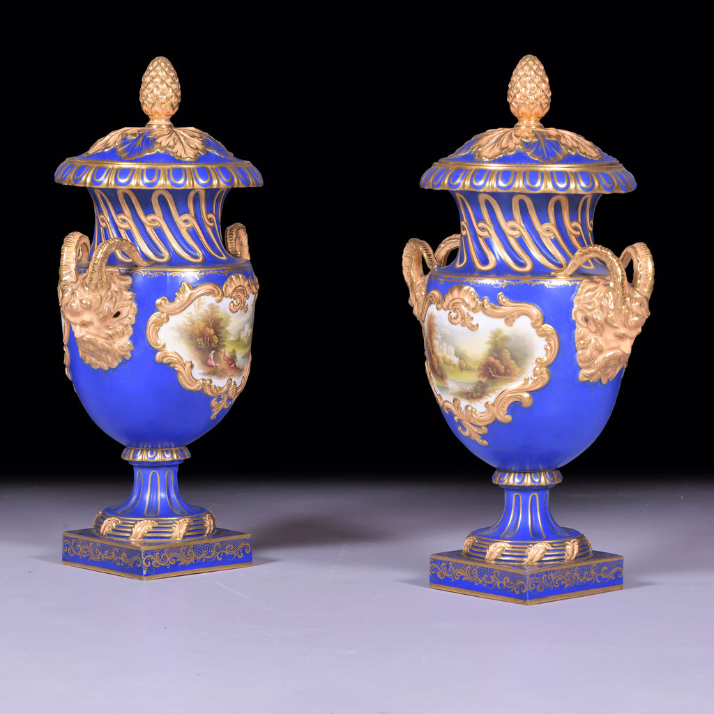 PAIR OF 19TH CENTURY COALPORT VASES - REF No. 169