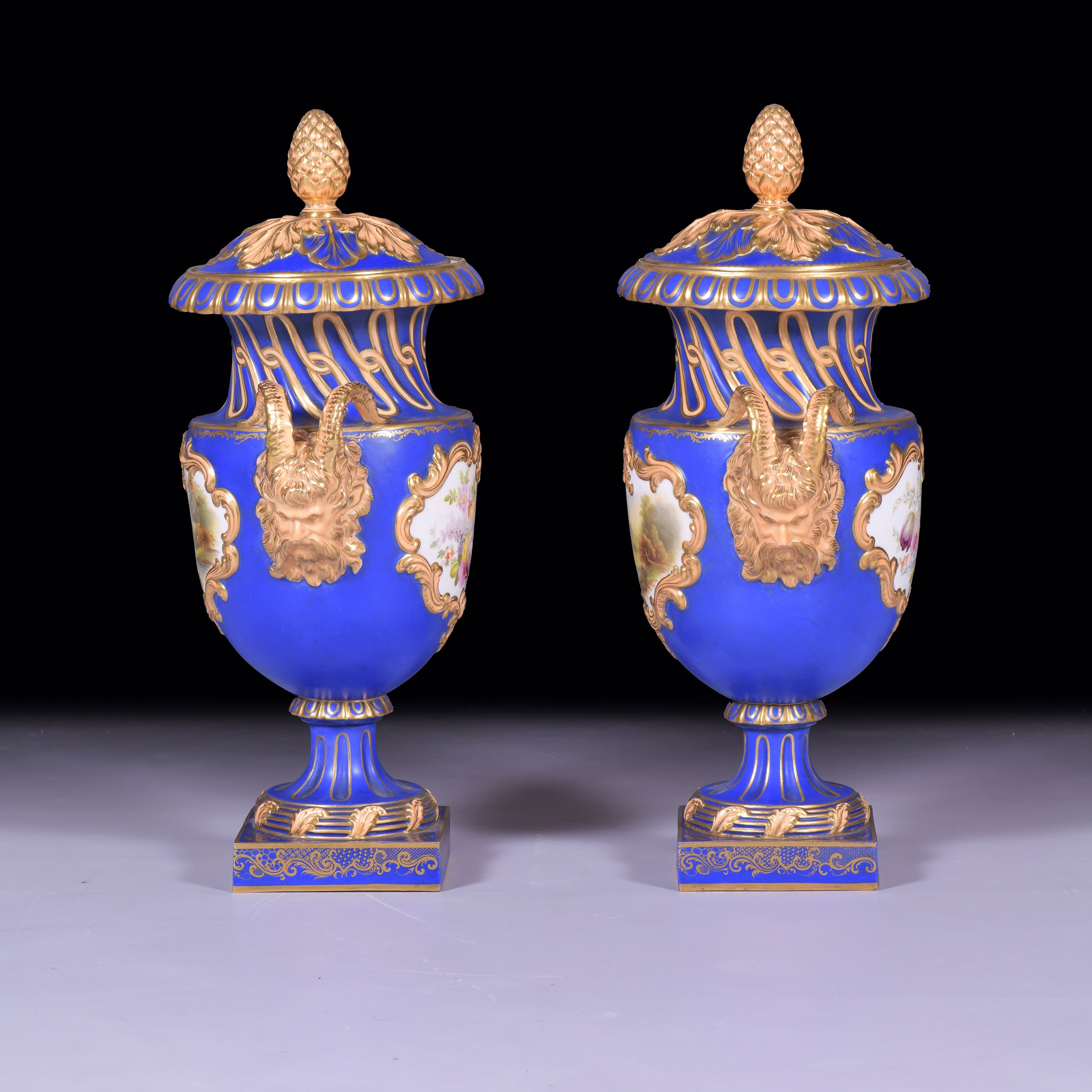 PAIR OF 19TH CENTURY COALPORT VASES - REF No. 169