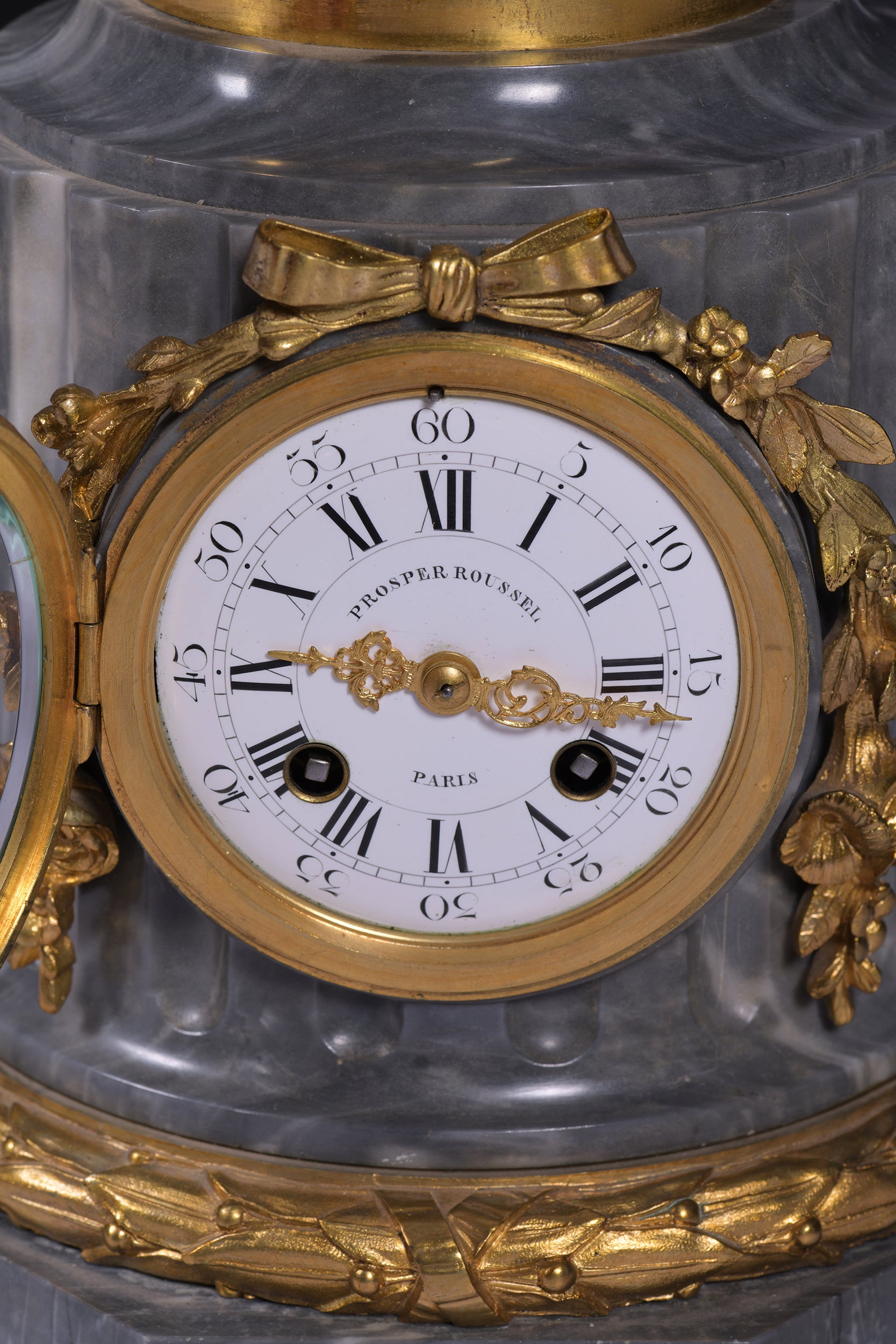 FRENCH CLOCK GARNITURE BY PROSPER ROUSSEL OF PARIS - REF No. 104