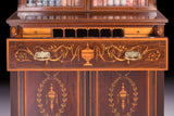 SECRETAIRE BOOKCASE STAMPED EDWARDS & ROBERTS OF LONDON - REF No. 4053
