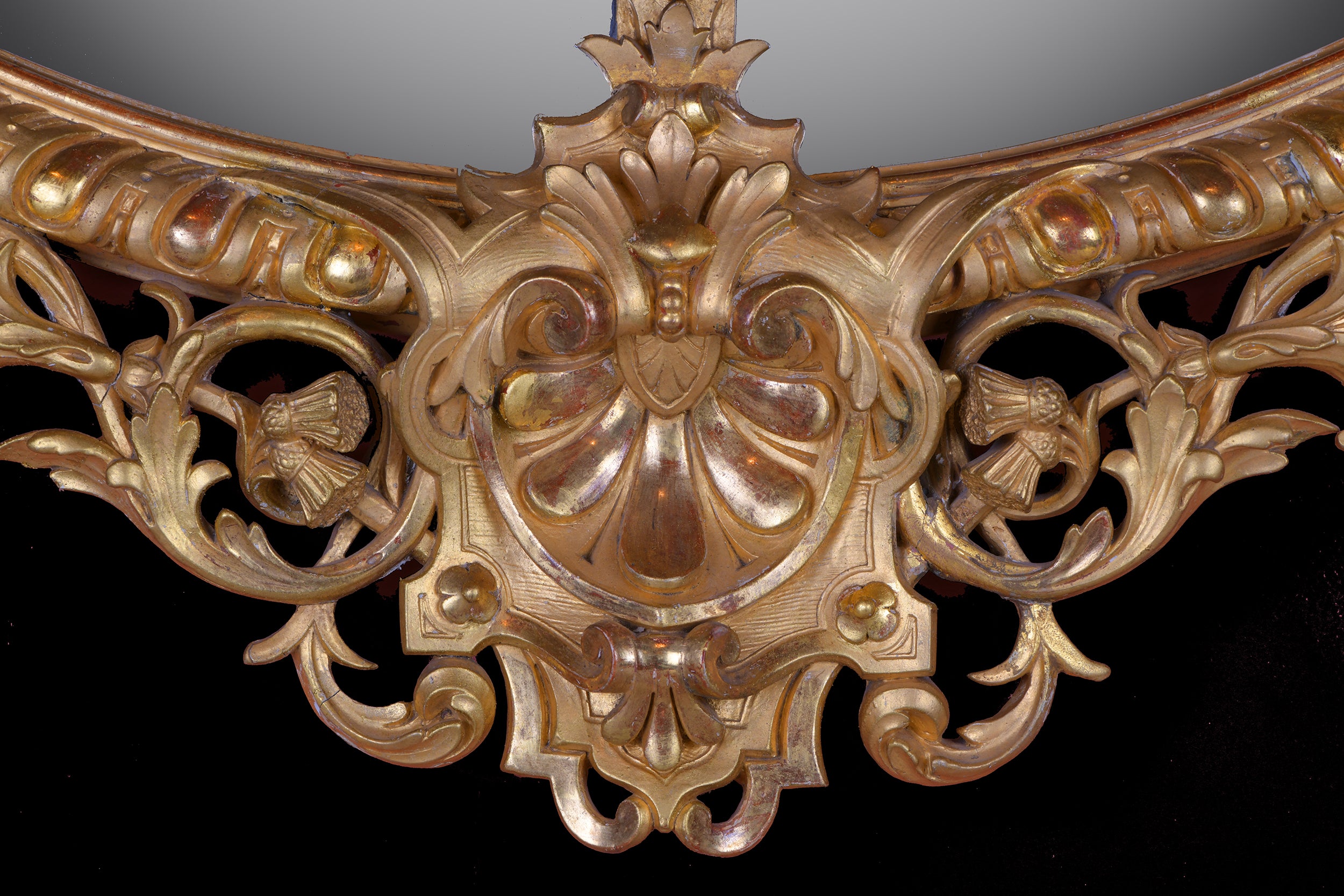 19TH CENTURY FRENCH GILTWOOD WALL MIRROR - REF No. 6016
