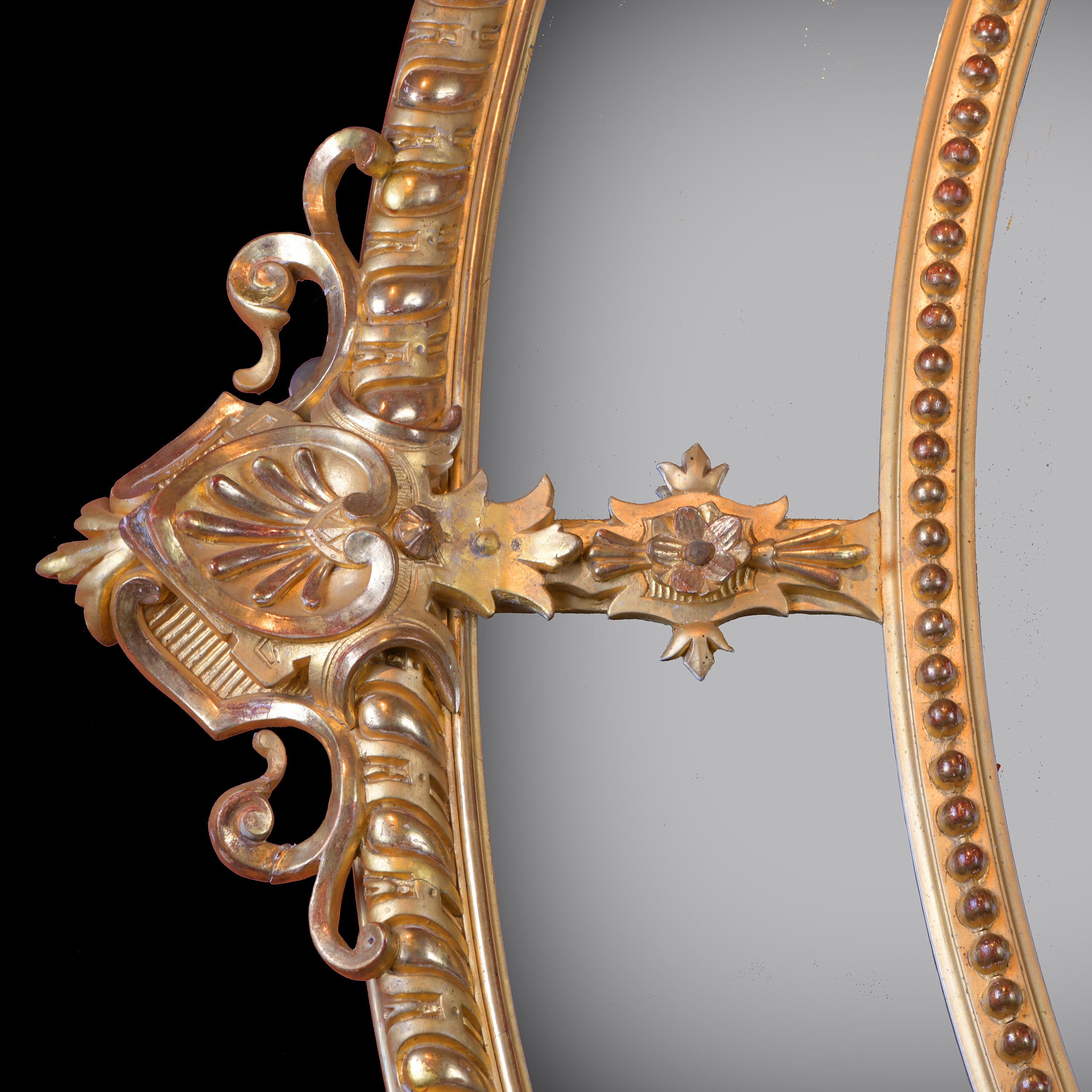 19TH CENTURY FRENCH GILTWOOD WALL MIRROR - REF No. 6016