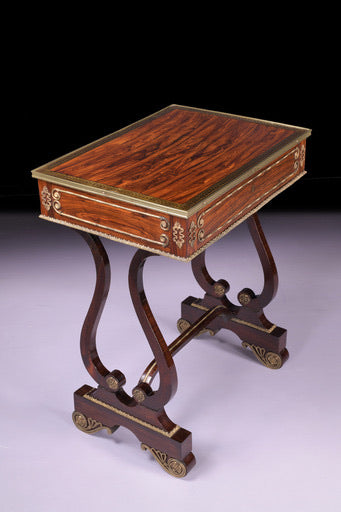 A SUPERB REGENCY ROSEWOOD SIDE TABLE - REF No. 9057