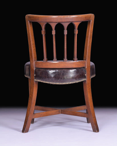 PAIR OF REGENCY LIBRARY CHAIRS - REF No. 8017