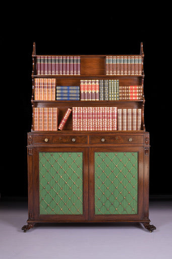 FREESTANDING BOOKCASE STAMPED WILLIAMS & GIBTON OF DUBLIN - REF No. 4026