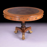 AN EXCEPTIONAL REGENCY DRUM TABLE - REF No. 7060