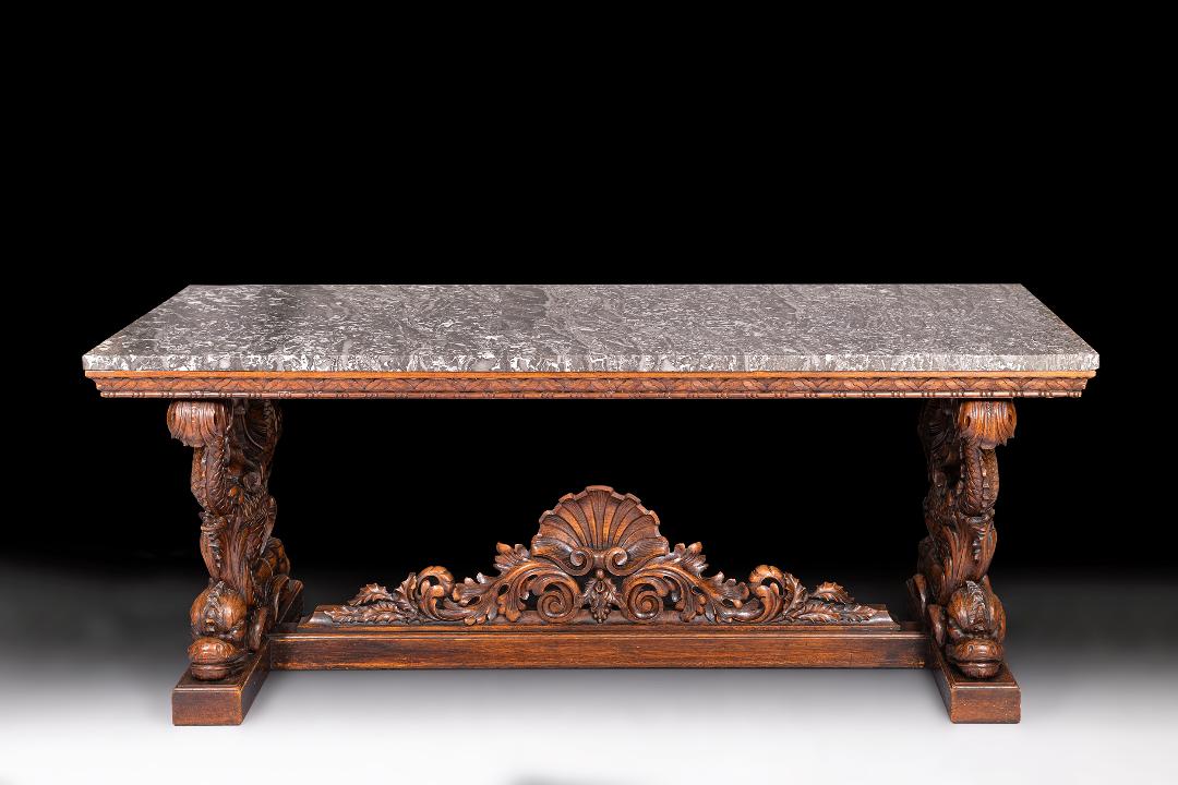 19TH CENTURY IRISH EXHIBITION CONSOLE TABLE BY  O`DONNELL OF LIMERICK - REF No.  5007